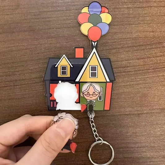 movie UP, house balloons, keychain,