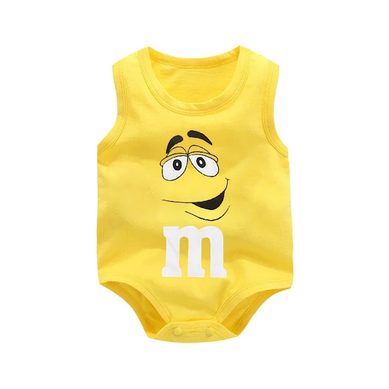 yellow M&M babies rumper