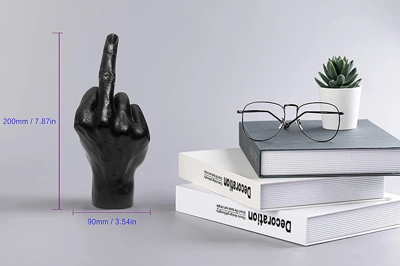 Unleash Your Inner Rebel: The Ultimate Resin Middle Finger Statue for Home & Office! (Maybe not :)