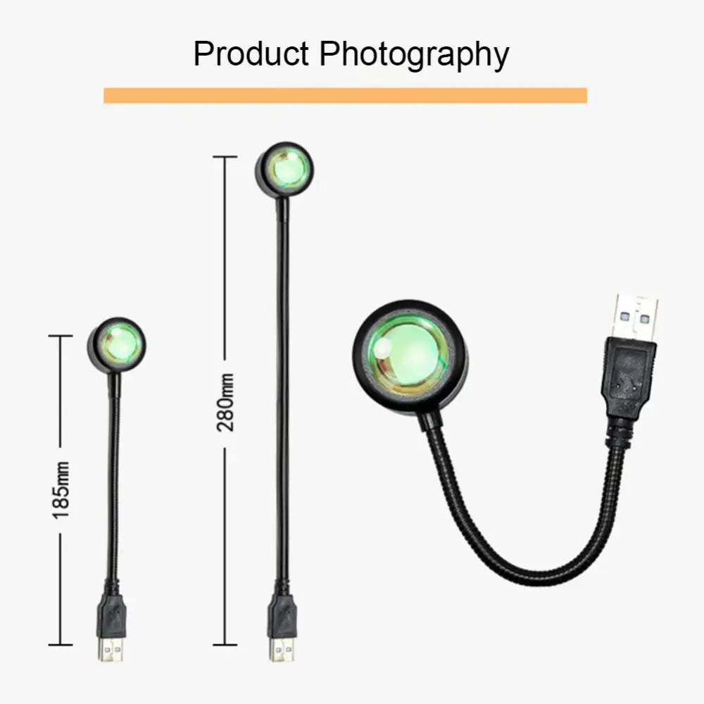 Insta-Vibes USB Sunset Lamp: Transform Your Room into a Golden Hour Dream! As seen on Tiktok