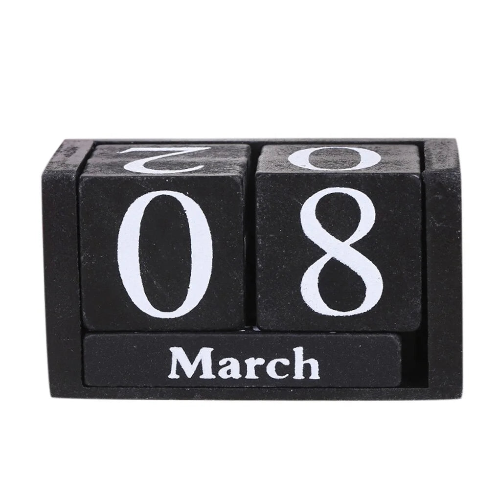 Never Miss a Monday (Again!) - Funny Reusable Wooden Desk Calendar for Home & Office Decoration Accessories