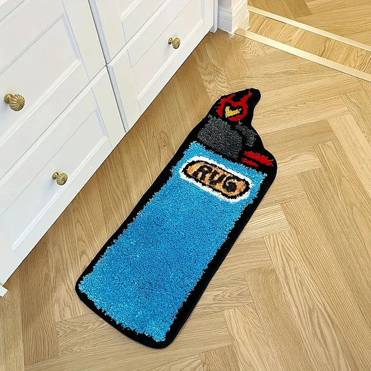 Light Up Your Room: Novelty Lighter Shape Area Rug | Fun & Cozy Home Decor Mat