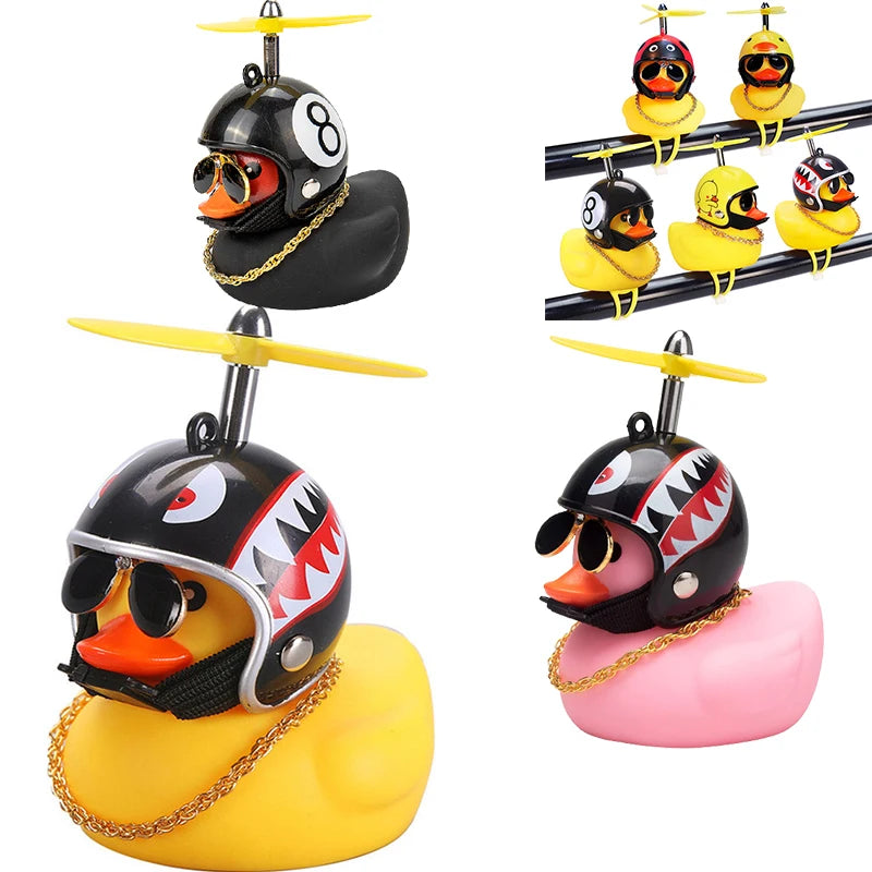 Fun & Quirky Duck Car Ornament with Helmet – Unique Auto Dashboard Decor & Gift