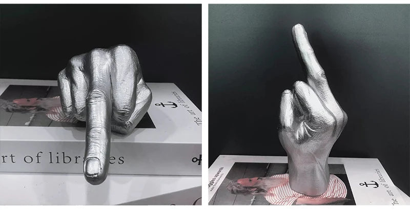 Unleash Your Inner Rebel: The Ultimate Resin Middle Finger Statue for Home & Office! (Maybe not :)