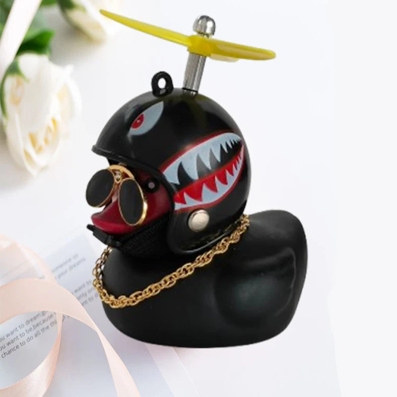 Fun & Quirky Duck Car Ornament with Helmet – Unique Auto Dashboard Decor & Gift