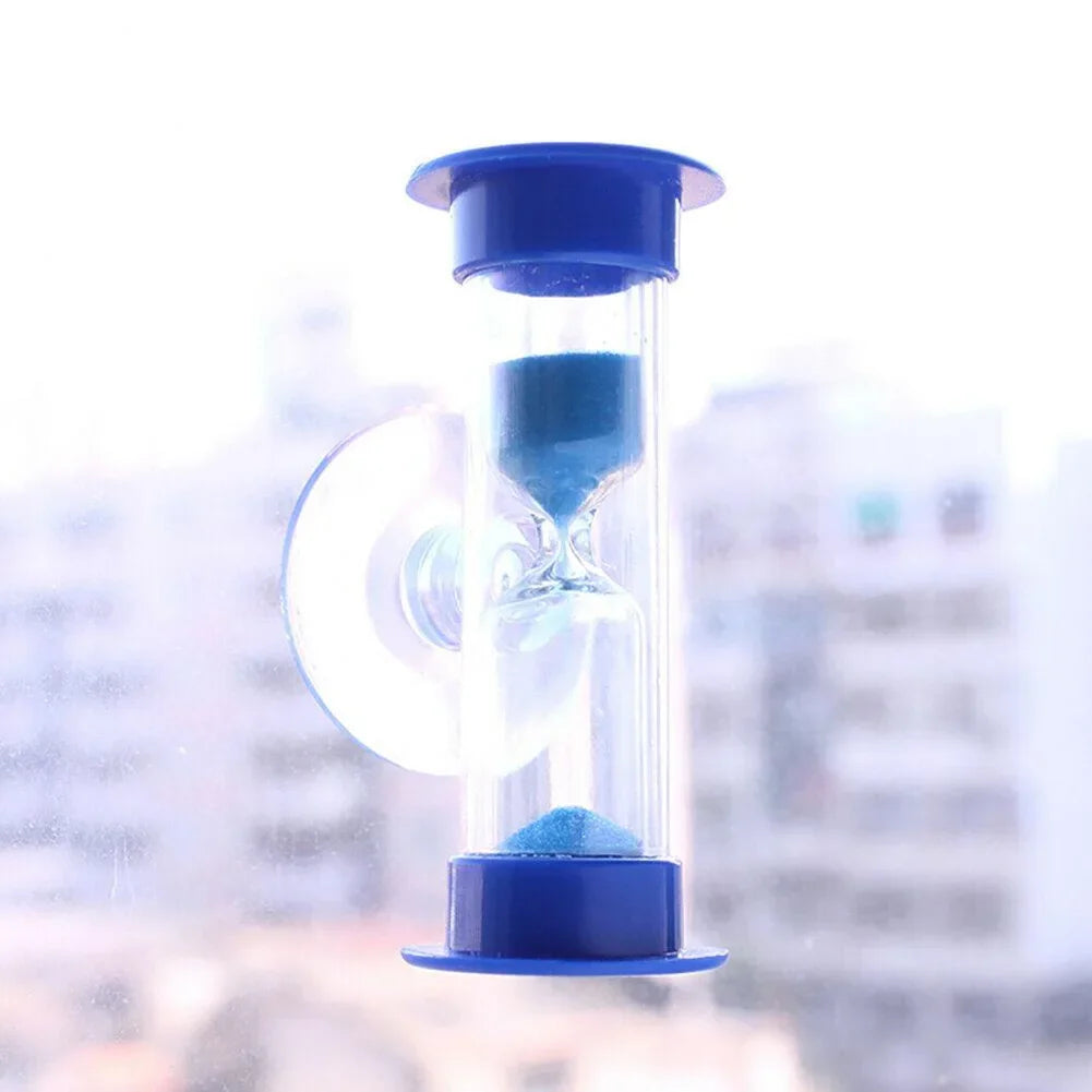 3-Minute Kids Timer Toothbrush, Shower & water-saving Hourglass (Blue)
