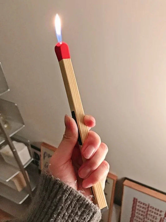 hand holding a giant match