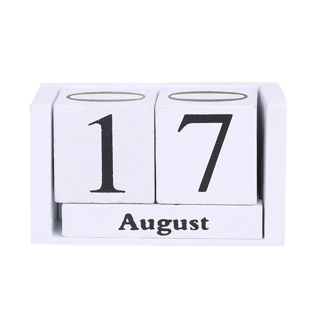 Never Miss a Monday (Again!) - Funny Reusable Wooden Desk Calendar for Home & Office Decoration Accessories