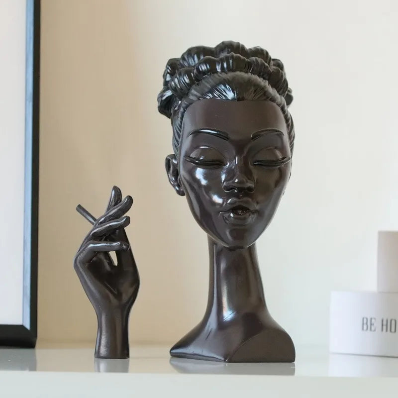 Resin Woman Incense Burner – Smoke Flow Sculpture for Home Decor