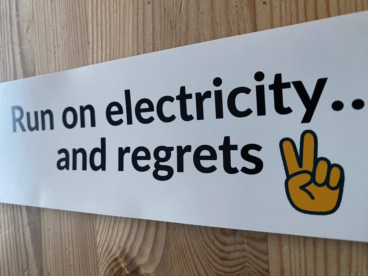 Tesla New Funny White Bumper Sticker For Fun Elon Musk